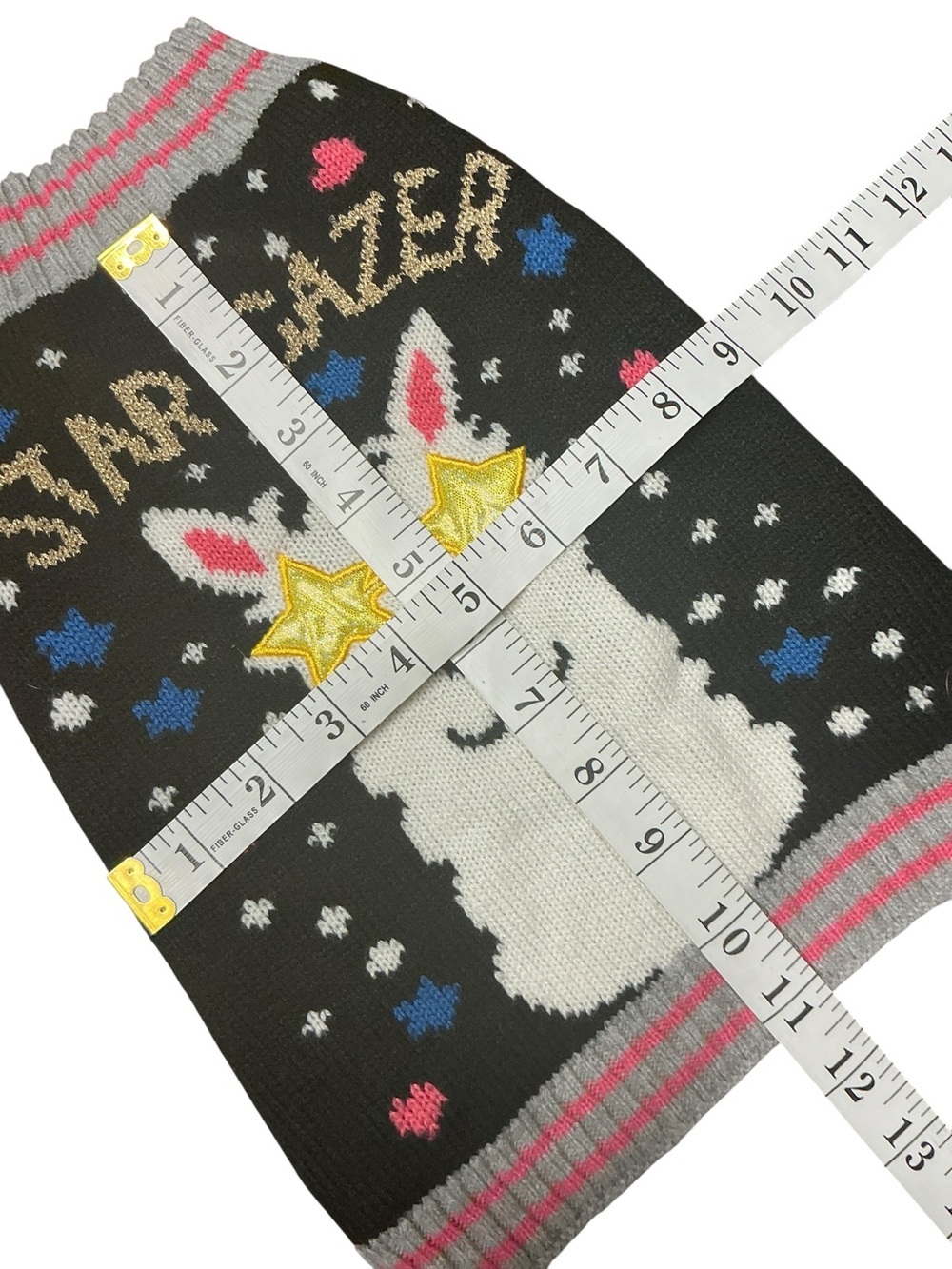 Star Gazer Llama Dog Sweater with Yellow Star Glasses - Picture 6 of 8